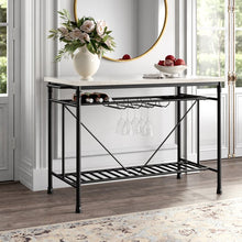 Load image into Gallery viewer, Moran Rolling Kitchen Island with Marble Top
