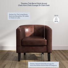 Load image into Gallery viewer, Munson Vegan Leather Barrel Chair
