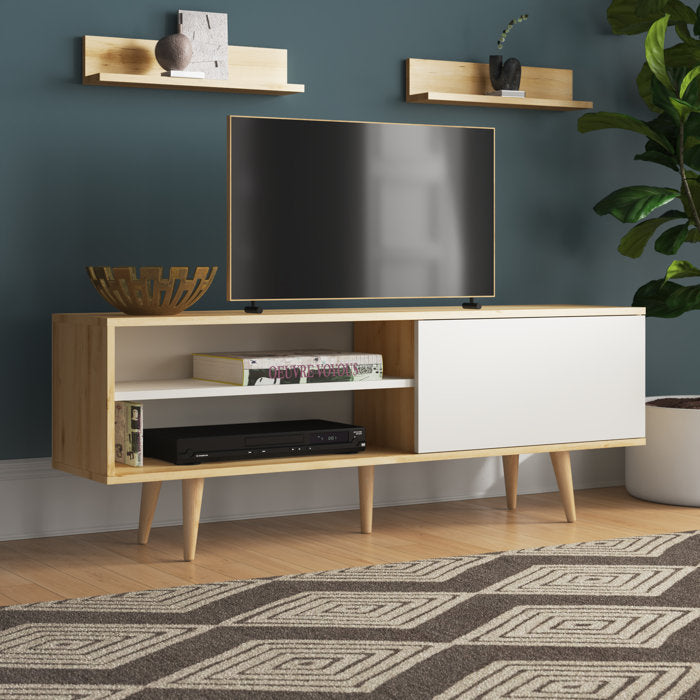 Sapphire Oak/White Musselwhite 63'' Media Console