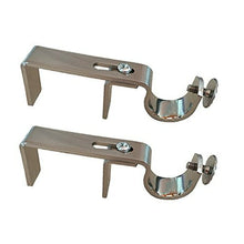 Load image into Gallery viewer, NoNo Bracket - Outside Mounted Blinds Curtain Rod Bracket Attachment (Satin Nickel) (Set of 2)
