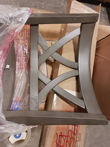 29" TRANSITIONAL UPHOLSTERED SWIVEL BAR STOOL WITH LATTICE BACK