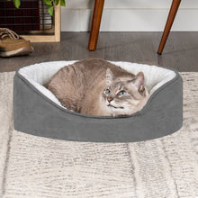 Load image into Gallery viewer, Orthopedic Sherpa/Suede Oval Pet Bed
