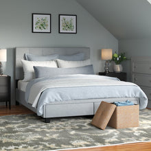 Load image into Gallery viewer, Queen Gray Pawling Upholstered Storage Bed
