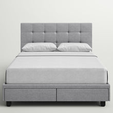 Load image into Gallery viewer, Queen Gray Pawling Upholstered Storage Bed
