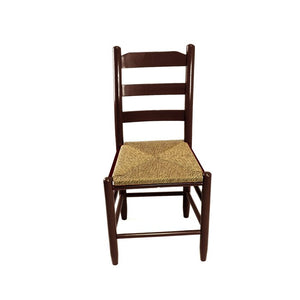 SET OF 4 Walnut Solid Wood Ladder Back Side Chair