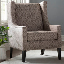 Load image into Gallery viewer, Pennard Modern Nailhead Wide Wingback Chair
