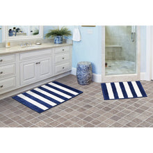Load image into Gallery viewer, Portia Non-Slip Striped 2 piece Bath Rug Set
