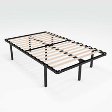 Load image into Gallery viewer, Black Metal and Wood Twin Slats Mattress Foundation
