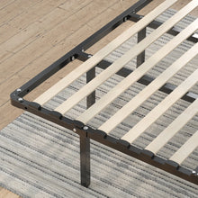 Load image into Gallery viewer, Black Metal and Wood Twin Slats Mattress Foundation
