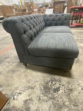 Load image into Gallery viewer, Charcoal Tufted Armless Chaise,

