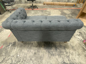 Charcoal Tufted Armless Chaise,