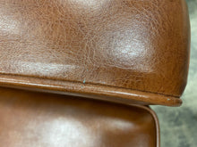 Load image into Gallery viewer, Caramel Brown Push Back Faux Leather Recliner
