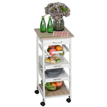 Load image into Gallery viewer, Rafelo Rolling Kitchen Cart
