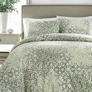 King Comforter + 2 Shams Rania 100% Cotton Comforter Set