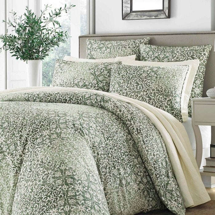 King Comforter + 2 Shams Rania 100% Cotton Comforter Set