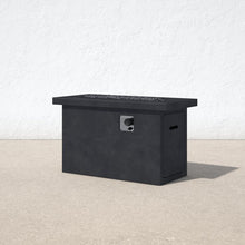 Load image into Gallery viewer, Charcoal Rashid Concrete Propane/Natural Gas Outdoor Fire Pit Table
