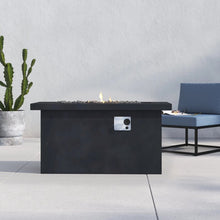 Load image into Gallery viewer, Charcoal Rashid Concrete Propane/Natural Gas Outdoor Fire Pit Table
