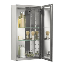 Load image into Gallery viewer, Recessed or Surface Mount Frameless Aluminum Medicine Cabinet Adjustable Shelves
