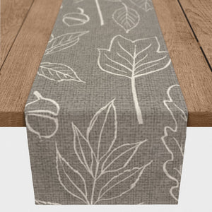 Gray Rectangle Cotton Twill Table Runner