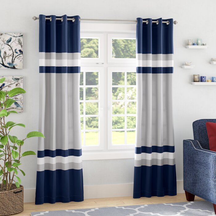 Reedsville Polyester Room Darkening Curtain Pair (Set of 2)