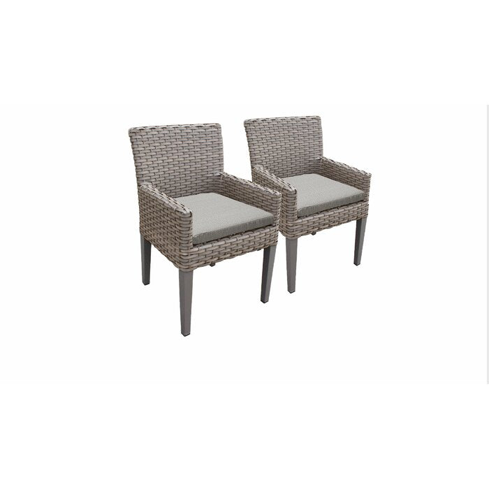 SET OF 2 Rochford Patio Dining Armchair with Cushion