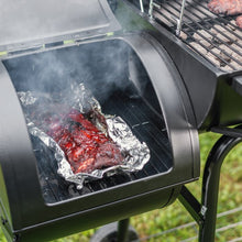 Load image into Gallery viewer, 30&quot; Barrel Charcoal Grill with Smoker, Side Table and Cover
