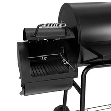 Load image into Gallery viewer, 30&quot; Barrel Charcoal Grill with Smoker, Side Table and Cover
