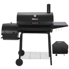 Load image into Gallery viewer, 30&quot; Barrel Charcoal Grill with Smoker, Side Table and Cover

