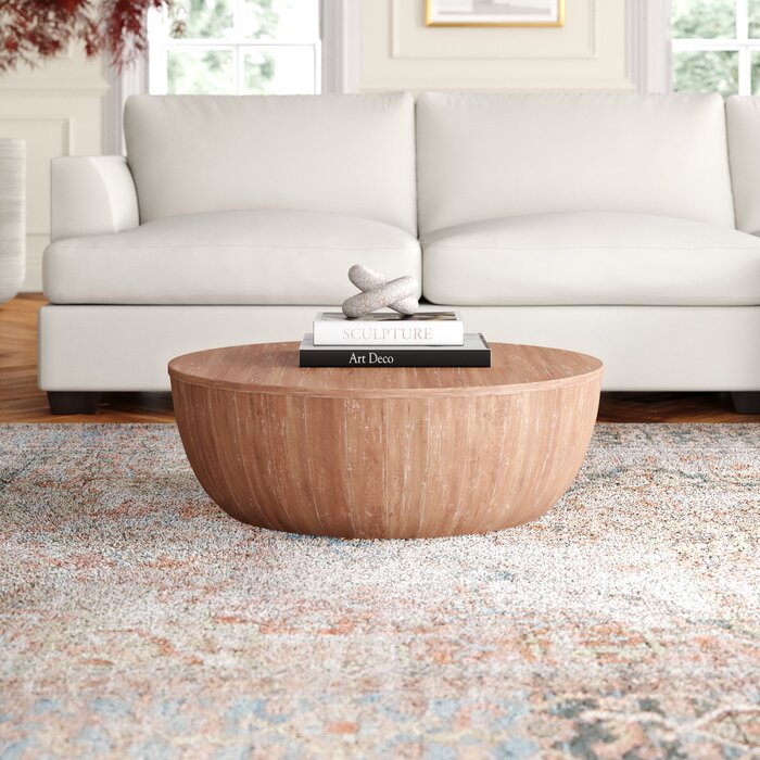 Distressed Brown Ruth Solid Wood Coffee Table