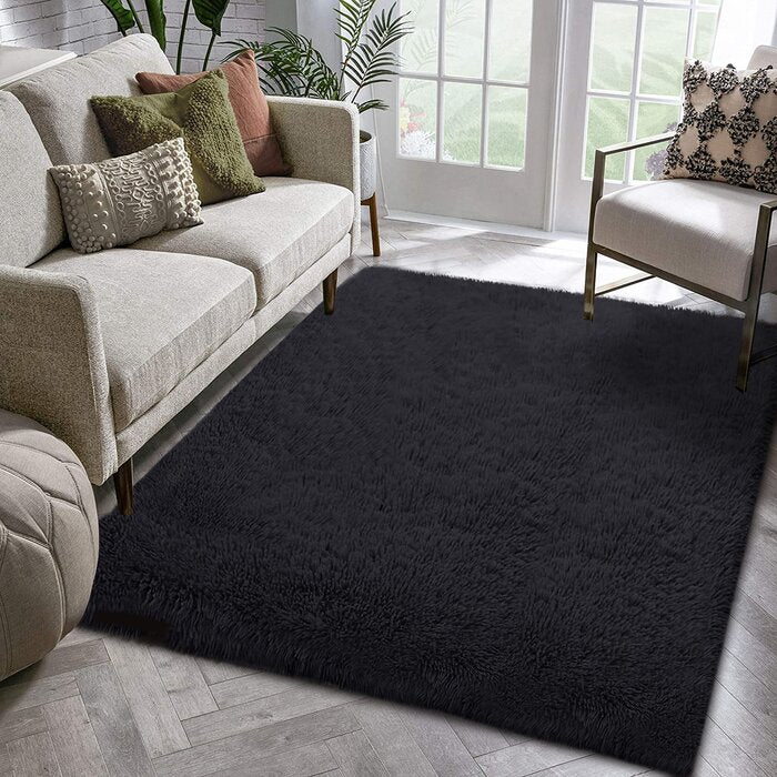 Sabrenna Performance Black Rug, Square 3’