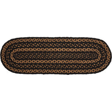 Load image into Gallery viewer, Saco Country Black/Dark Tan Stair Tread, Oval 8.5" x 2'3" (Set of 2)
