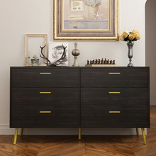 Load image into Gallery viewer, Black Safira 6 - Drawer Dresser
