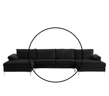 Load image into Gallery viewer, Modern XL Velvet Upholstery U-shaped Sectional Sofa - Black
