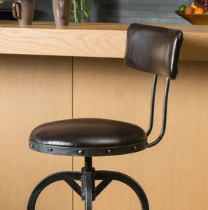 39.75 Inches (H) x 18.5 Inches (W) x 18.5 Inches (D) Stirling Adjustable Barstool