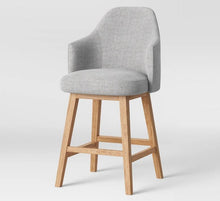 Load image into Gallery viewer, Kinston Swivel Curved Back Upholstered Counter Height Barstool
