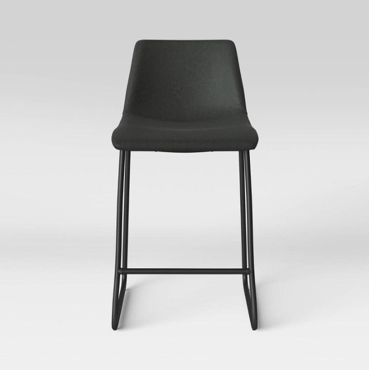 Bowden Upholstered Molded Faux Leather Counter Height Barstool