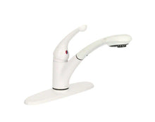 Load image into Gallery viewer, Signature Single-Handle Pull-Out Sprayer Kitchen Faucet in White
