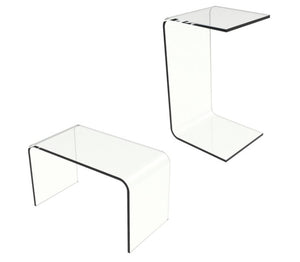 Clear Acrylic Side Table, Use as a Lap Desk, Coffee Table, or End Table