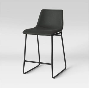 Bowden Upholstered Molded Faux Leather Counter Height Barstool