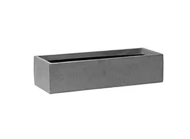 Carlo 3.75 in. x 6 in. x 16 in. Gray Fiberstone Planter