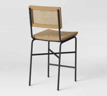 Load image into Gallery viewer, Errol Cane and Wood Counter Height Barstool with Metal Legs Natural
