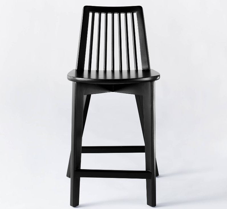 Linden Modified Windsor Wood Counter Height Barstool