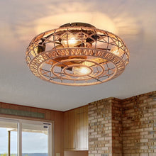Load image into Gallery viewer, Shafeen Caged Ceiling Fan with Remote Control
