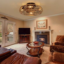 Load image into Gallery viewer, Shafeen Caged Ceiling Fan with Remote Control
