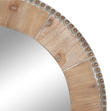 Load image into Gallery viewer, Sherray Round Wood Wall Mirror
