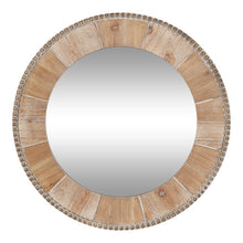 Load image into Gallery viewer, Sherray Round Wood Wall Mirror
