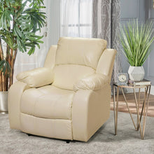Load image into Gallery viewer, Faux Leather Manual Standard Recliner in Cream
