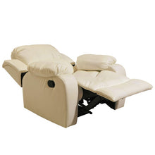Load image into Gallery viewer, Faux Leather Manual Standard Recliner in Cream
