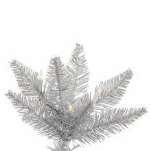 Load image into Gallery viewer, Silver Tinsel Fir Artificial Christmas Tree
