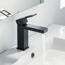 Load image into Gallery viewer, Matte Black Single Hole Faucet Single-handle Bathroom Faucet
